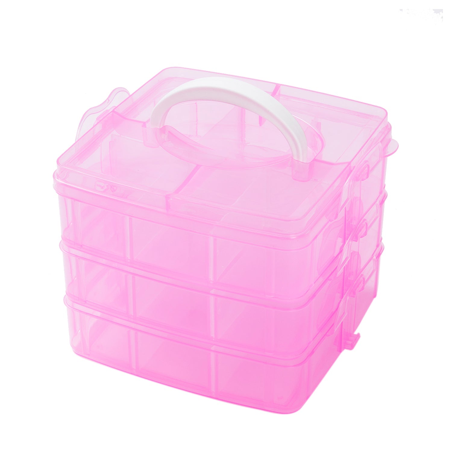 2644 3-Tier 18 Sections Transparent Stackable Adjustable Compartment Slot Plastic Craft Storage Box 2644 3-Tier 18 Sections Transparent Stackable Adjustable Compartment Slot Plastic Craft Storage Box